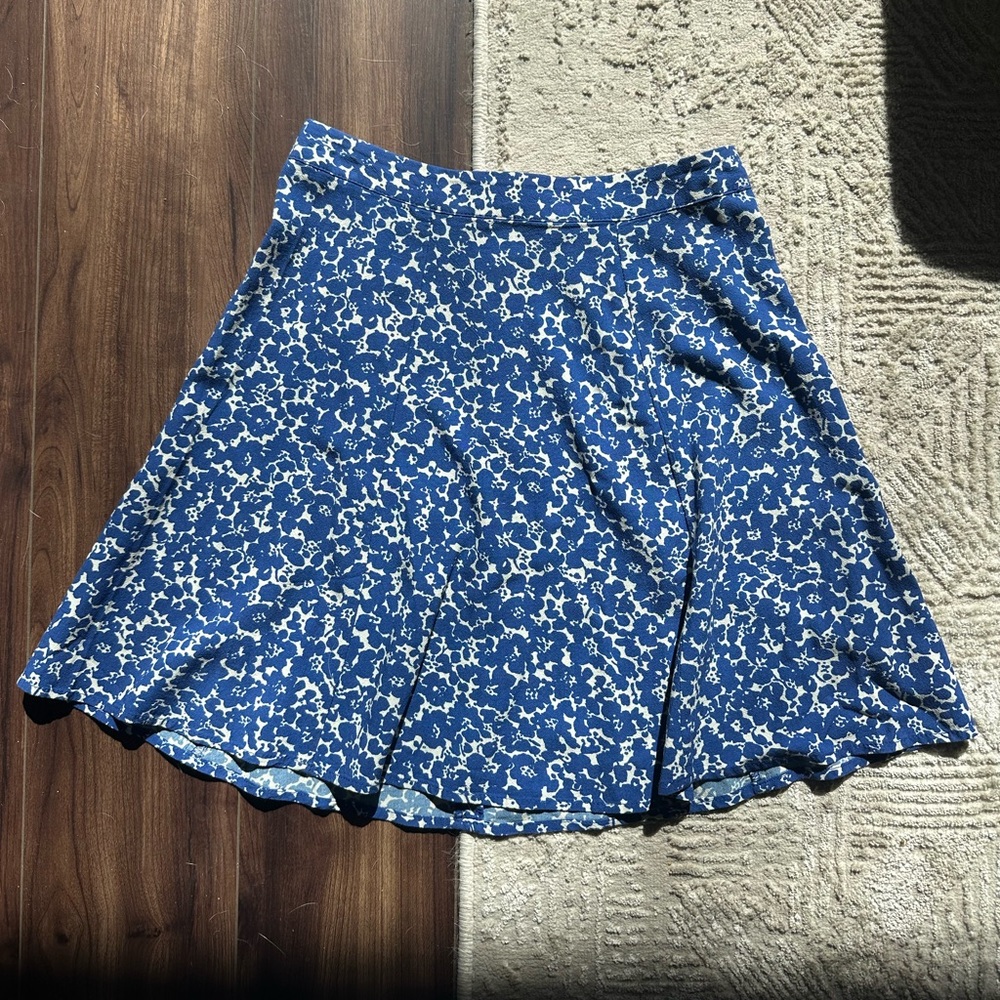 Marine Layer Blue and White Floral Mini Skirt